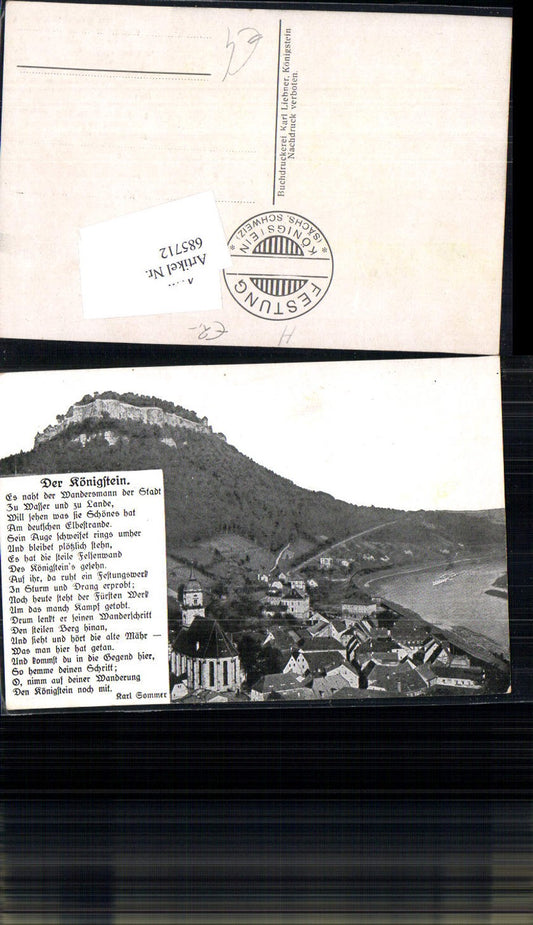 685712 Sächsische Schweiz Königstein Festung Ort