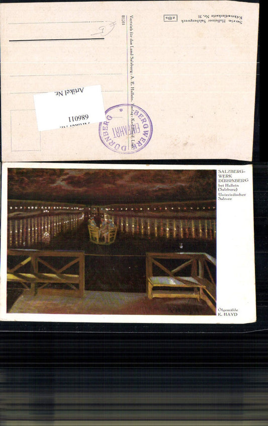 686011 Künstler AK Karl Hayd Hallein Dürrnberg Salzsee Dürnberg