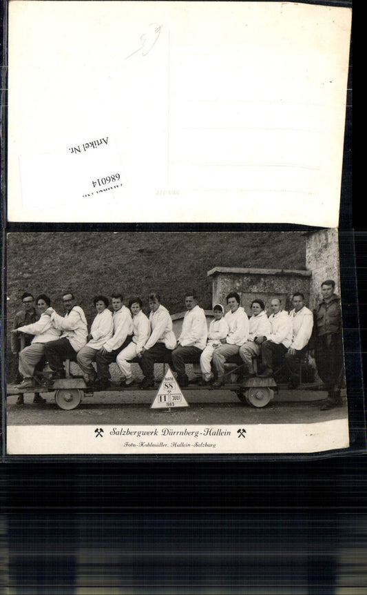 686014 Hallein Dürrnberg Dürnberg Salzbergwerk Gruppenfoto 1963 11. Juli  Partie 88