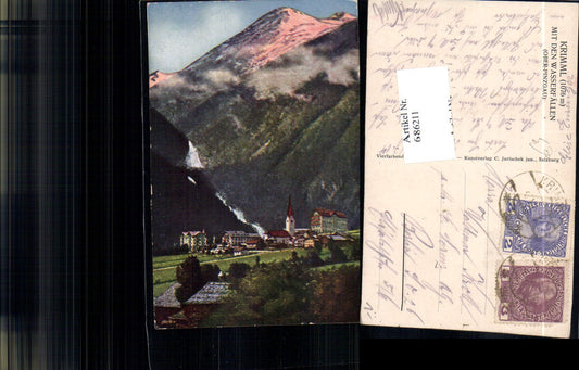 686211 Künstler AK Krimml Krimmler Wasserfall