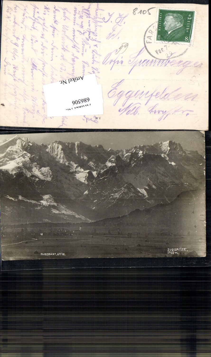 686506 Foto-AK Farchant Loisach Zugspitze LK Garmisch-Partenkirchen