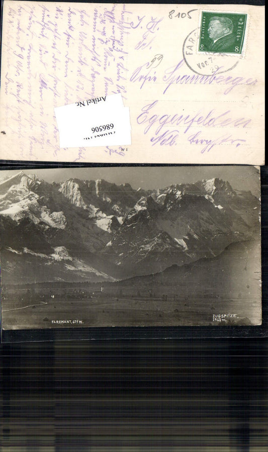 686506 Foto-AK Farchant Loisach Zugspitze LK Garmisch-Partenkirchen