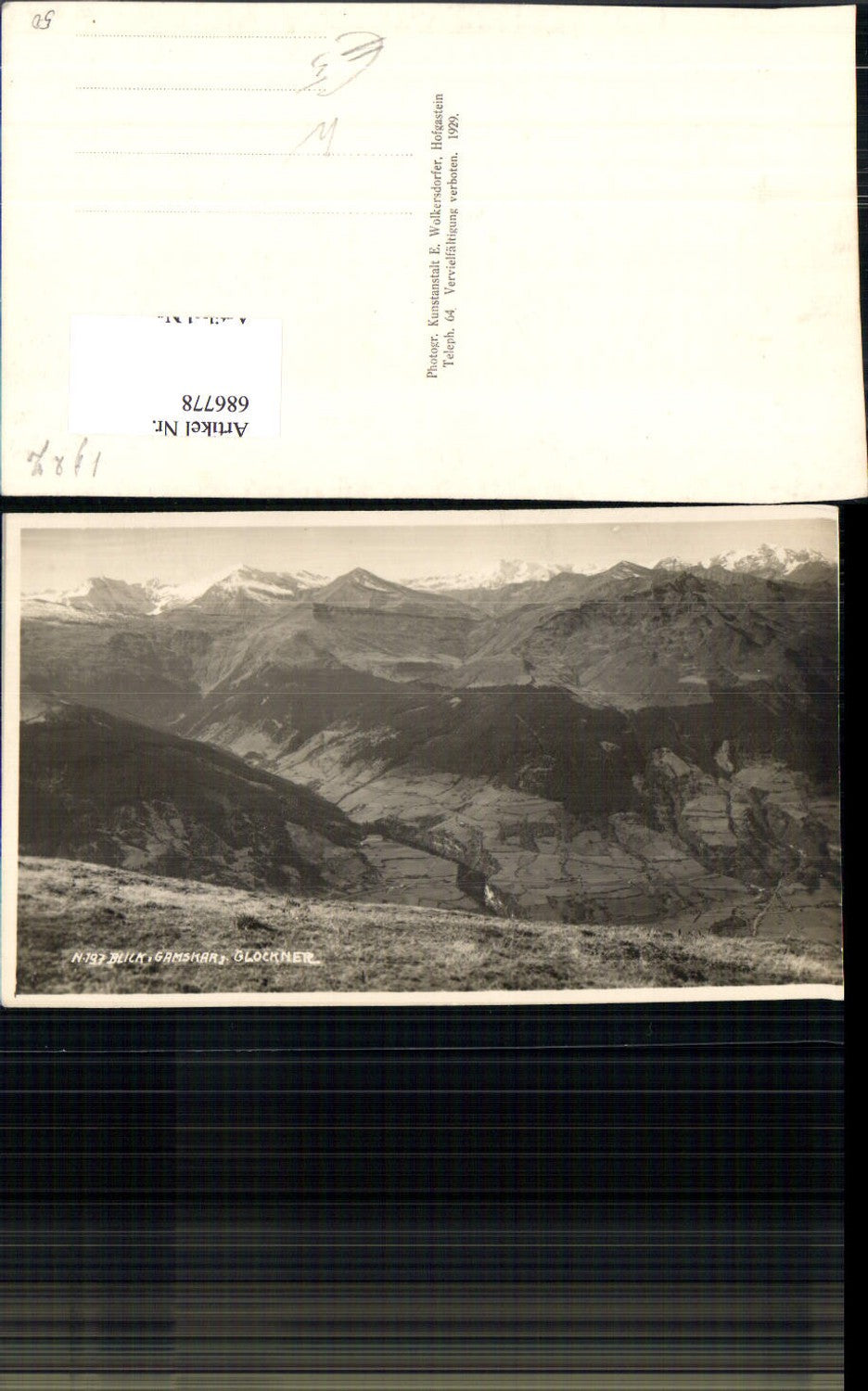 686778 Foto-AK Gamskar b. Hofgastein Dorfgastein Gastein