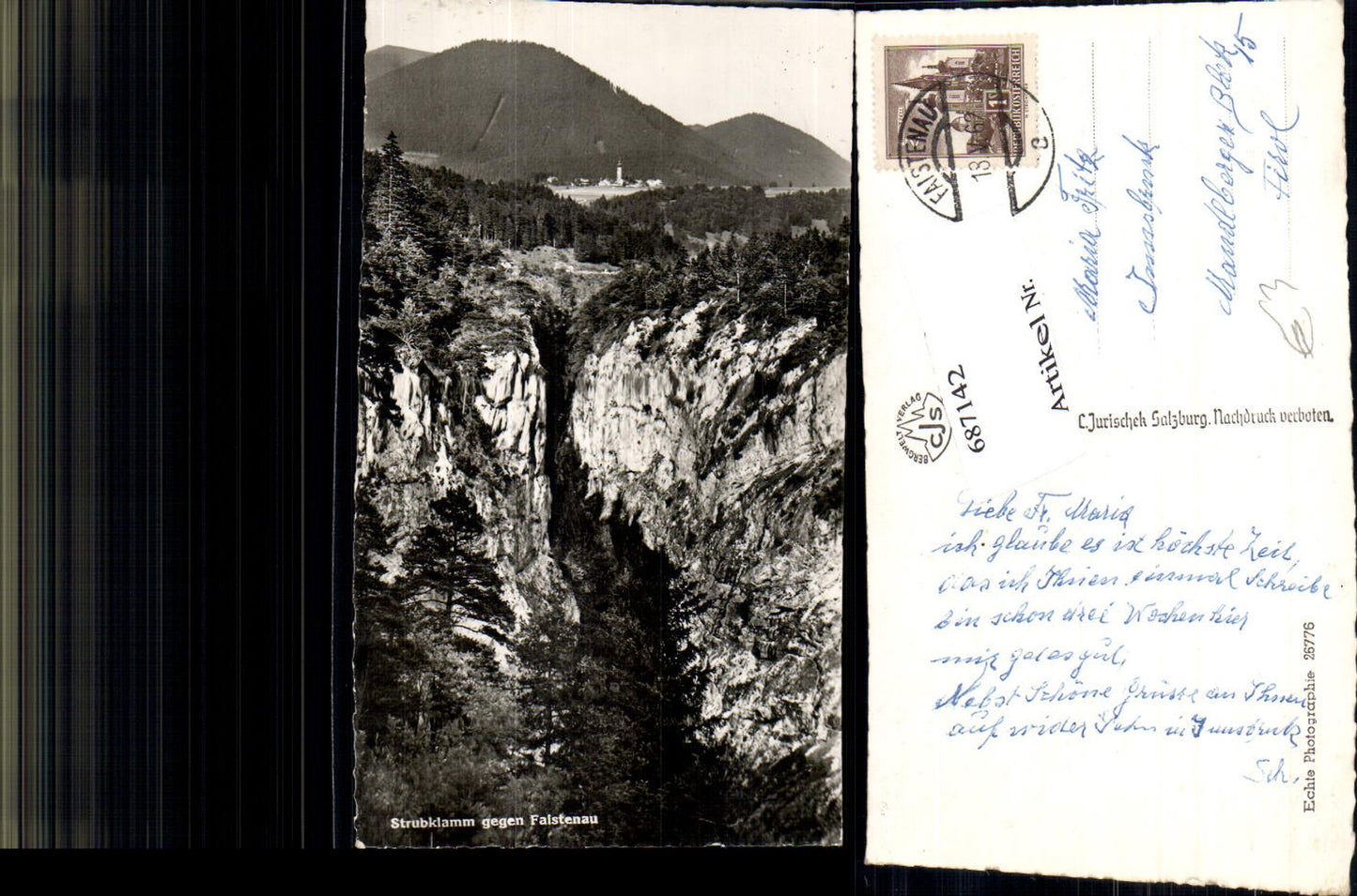 687142 Strubklamm bei Faistenau Salzburg