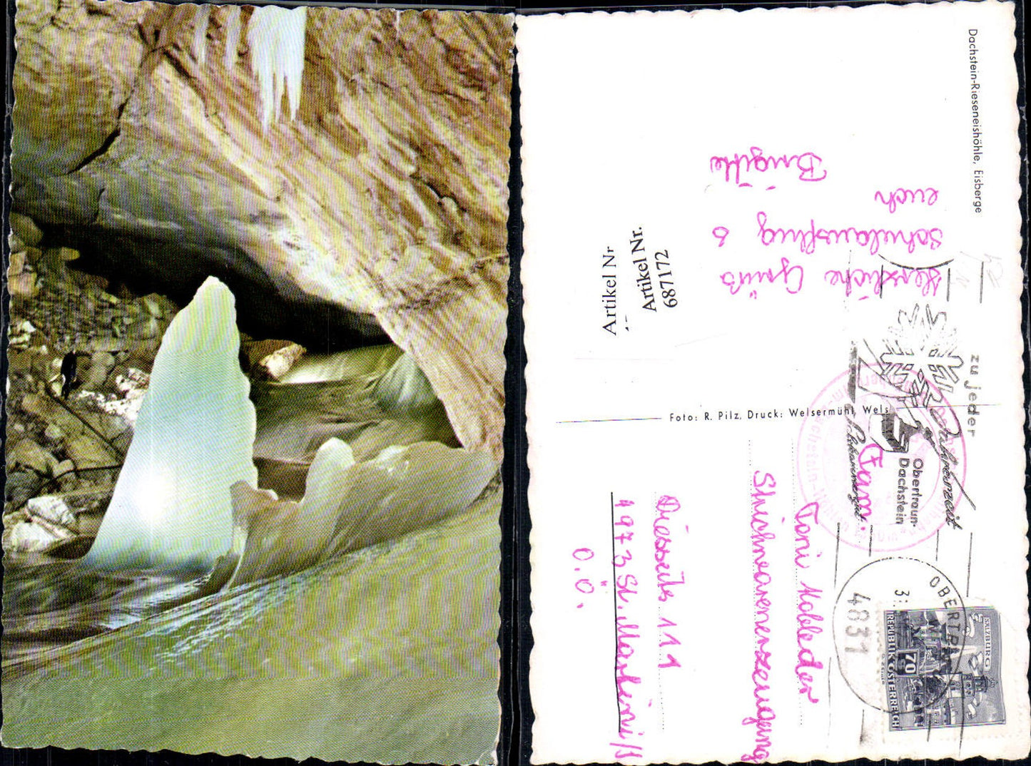 687172 Dachstein Rieseneishöhle Höhle Obertraun