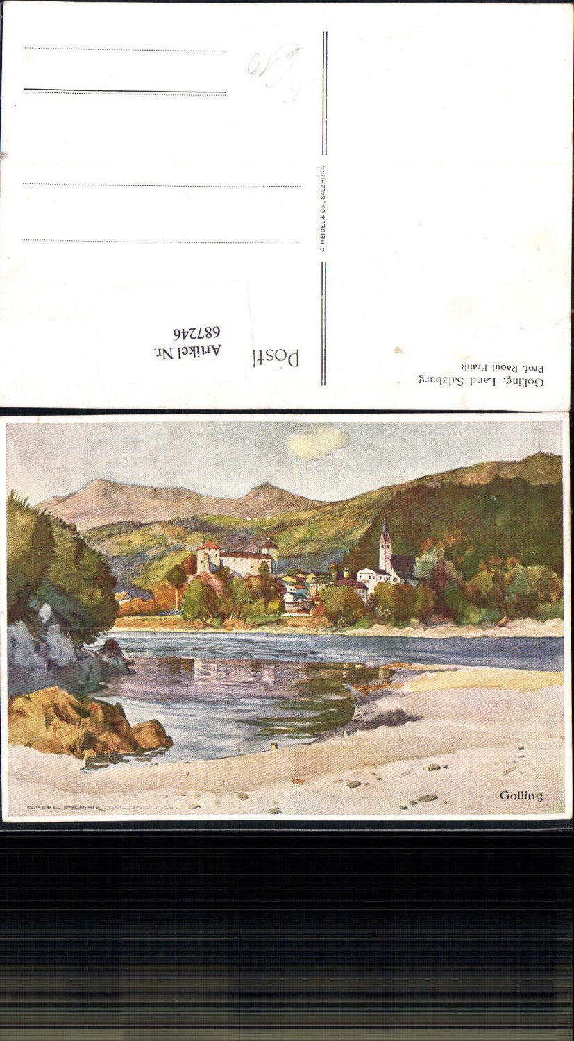 687246 Künstler AK Raoul Frank Golling an der Salzach