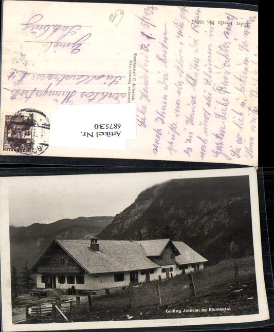 687530 seltene AK Golling Jochalm im Bluntautal