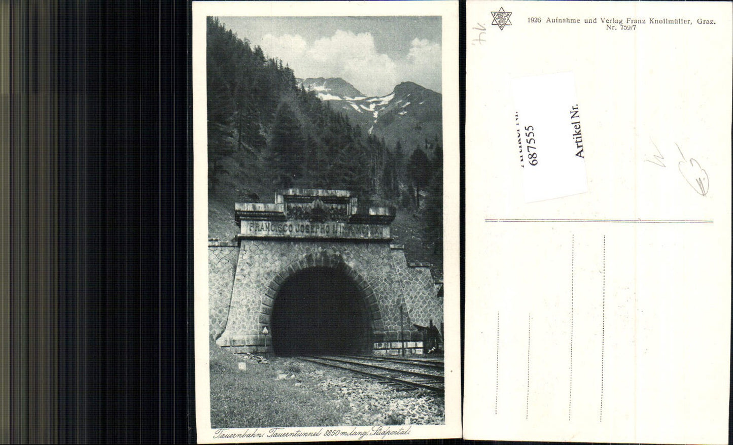 687555 Tauernbahn Tauerntunnel Hofgastein Gastein