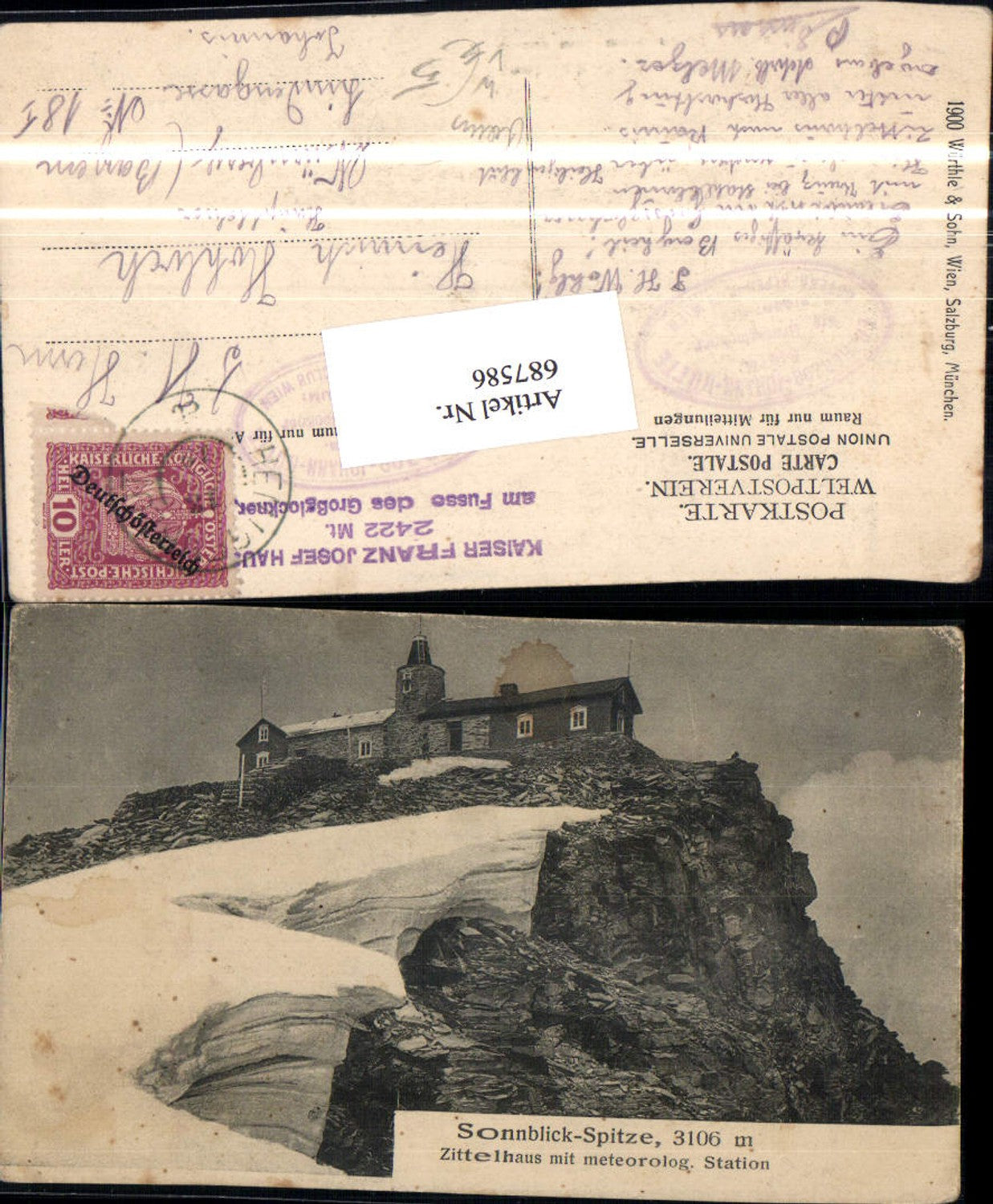 687586 Sonnblick Spitze Zittelhaus bei Rauris Kolm Saigurn Kals