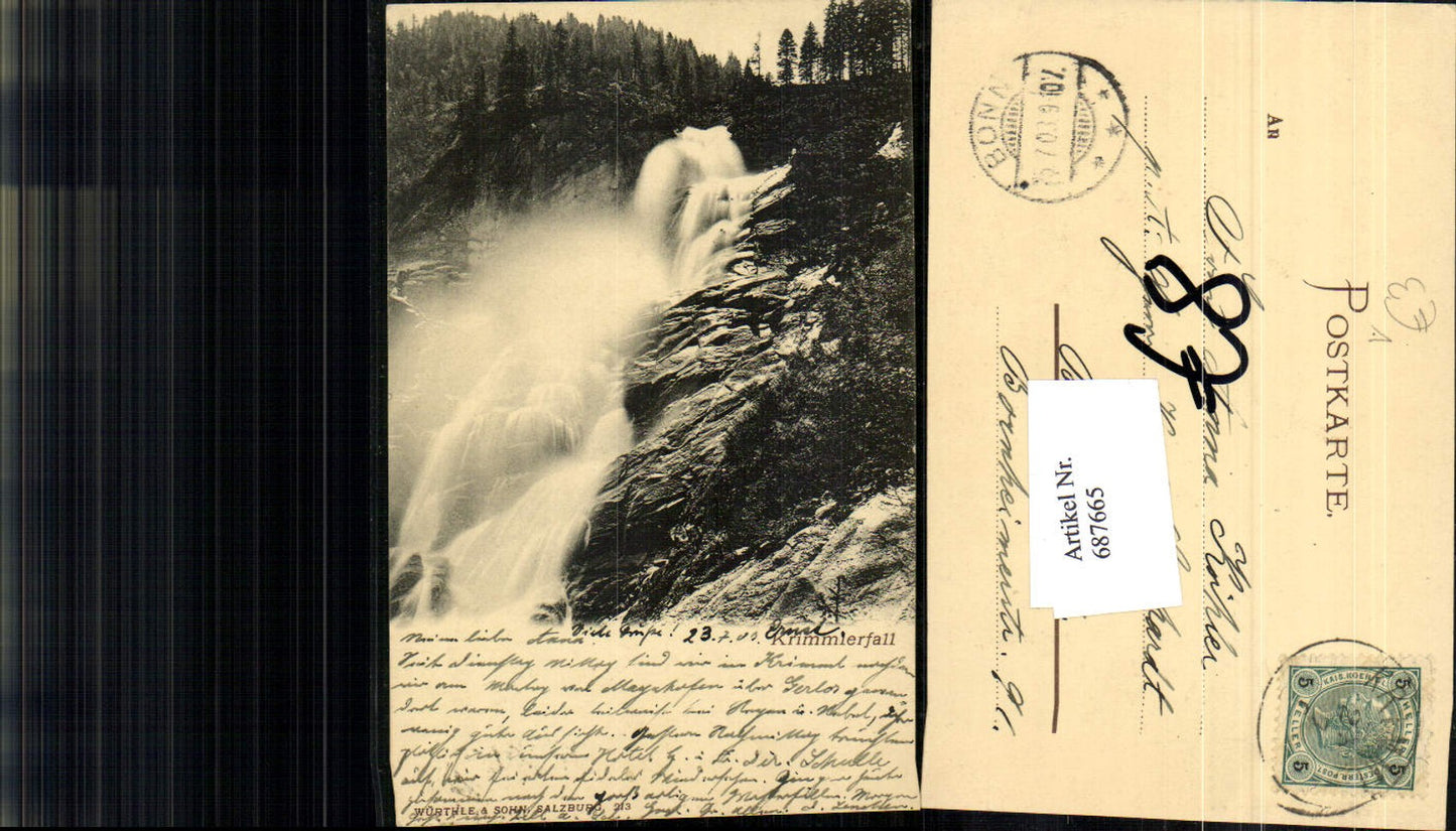 687664 Krimml im Pinzgau Wasserfall Regenkanzel