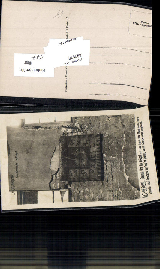 687830 Alt Berlin Sonnenuhr Uhr Krögel