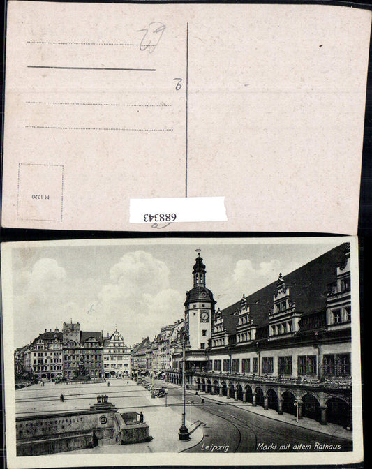 688343 Leipzig Marktplatz u. altes Rathaus