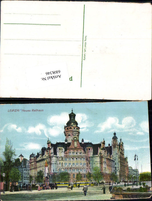 688346 Leipzig Neues Rathaus Rathausring Straßenbahn