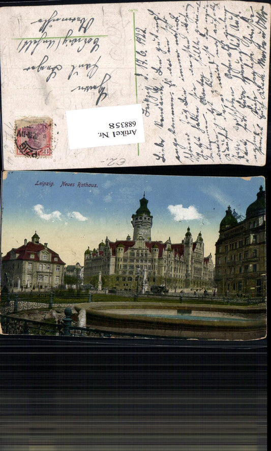 688358 Leipzig Neues Rathaus Rathausring gel. Coswig Anhalt