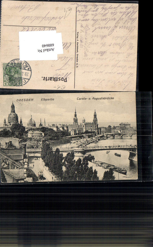 688640 Dresden Altstadt Elbufer Dampfschifflandeplatz Terrasse Carola Augustabrücke Brücke