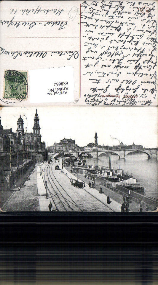 688662 Dresden Altstadt Elbufer Dampfschifflandeplatz Terrasse
