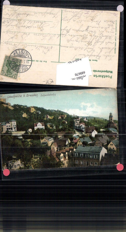 688670 Dresden Loschwitz Weisser Hirsch Bergbahn Schwebebahn