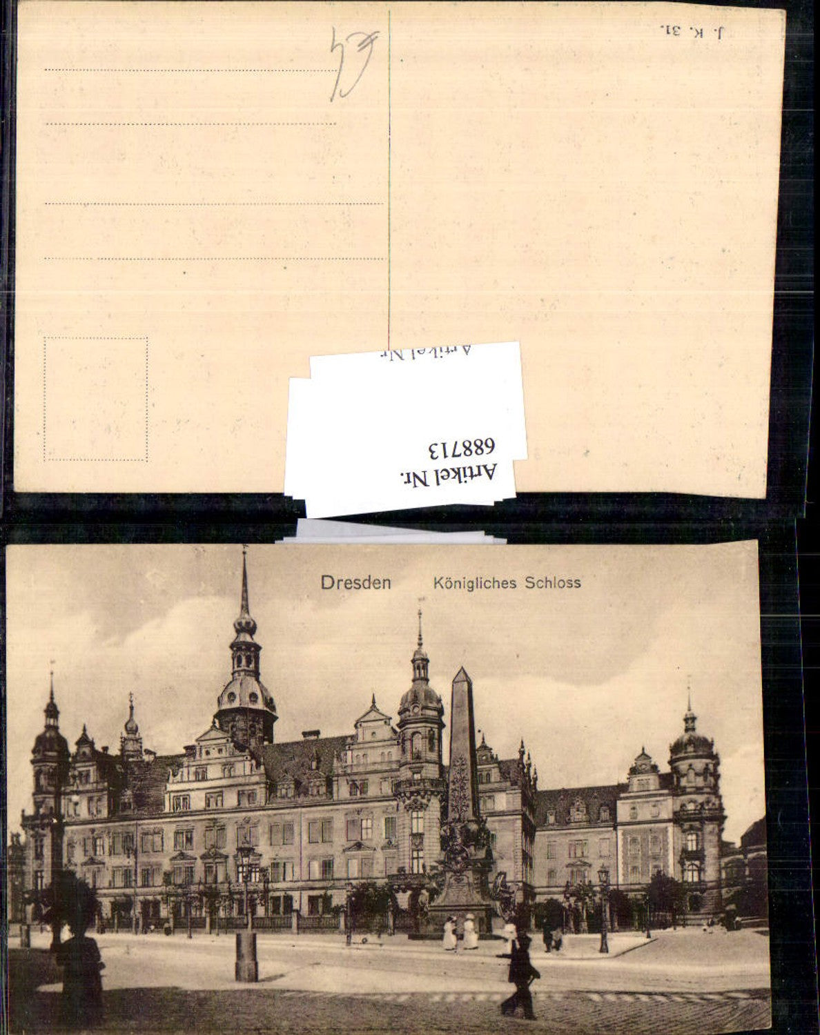 688713 Dresden Kgl. Castle with obelisk