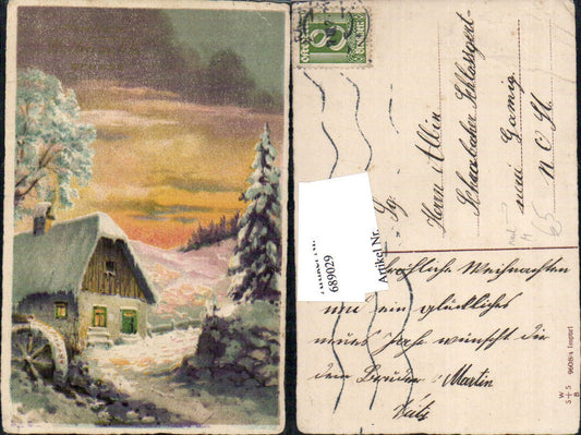 689029 Weihnachten Mühle Wassermühle landschaft gel. Gaming Schlossgärtnerei