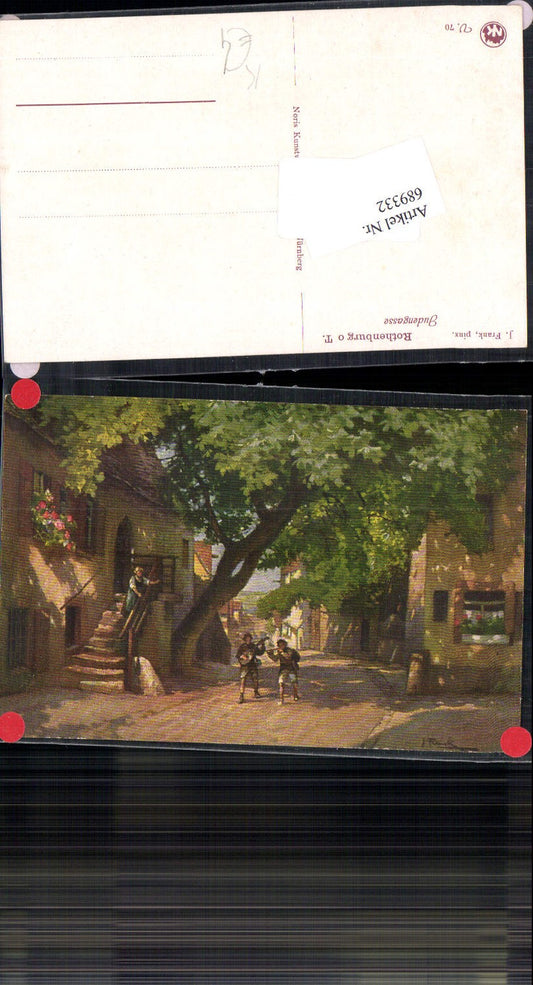 689332 Artist AK J. Frank Rothenburg ob der Tauber Judengasse Judaica