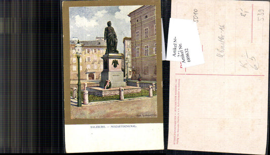 689632 Künstler AK Karl Schönswetter Salzburg Stadt Mozart Denkmal