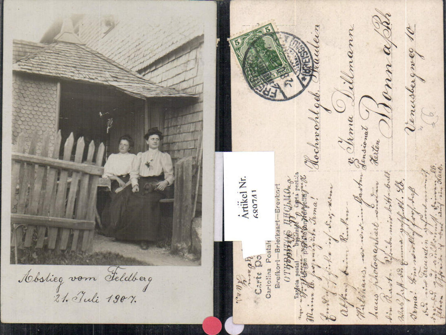 689741 Foto-AK Feldberg Abstieg Schwarzwald Freiburg