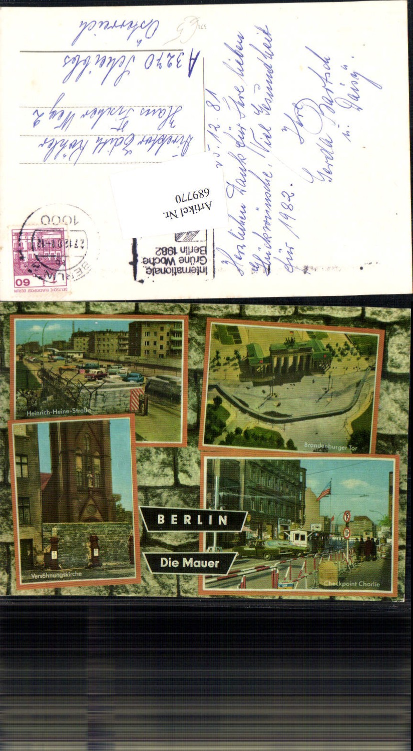 689770 Berlin Die Mauer Berliner Mauer Checkpoint Charlie DDR