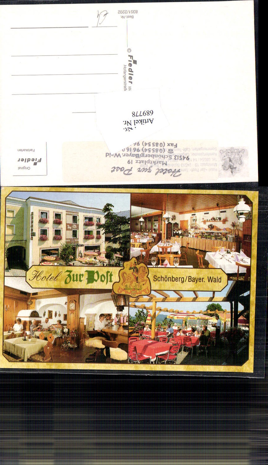 689778 Schönberg im Bayerischen Wald Hotel zur Post