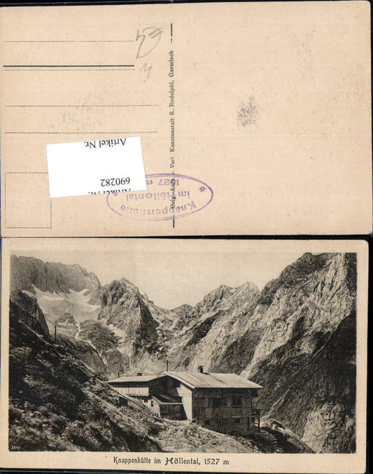 690282 Knappenhütte in the Höllental valley, Zugspitze, Berchtesgaden, Garmisch