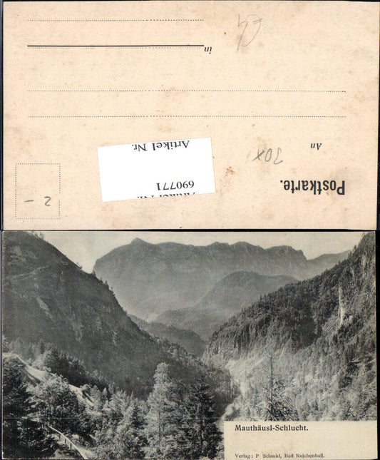 690771 Mauthäusl Gorge near Weissbach Schneizlreuth Chiemgau 1905