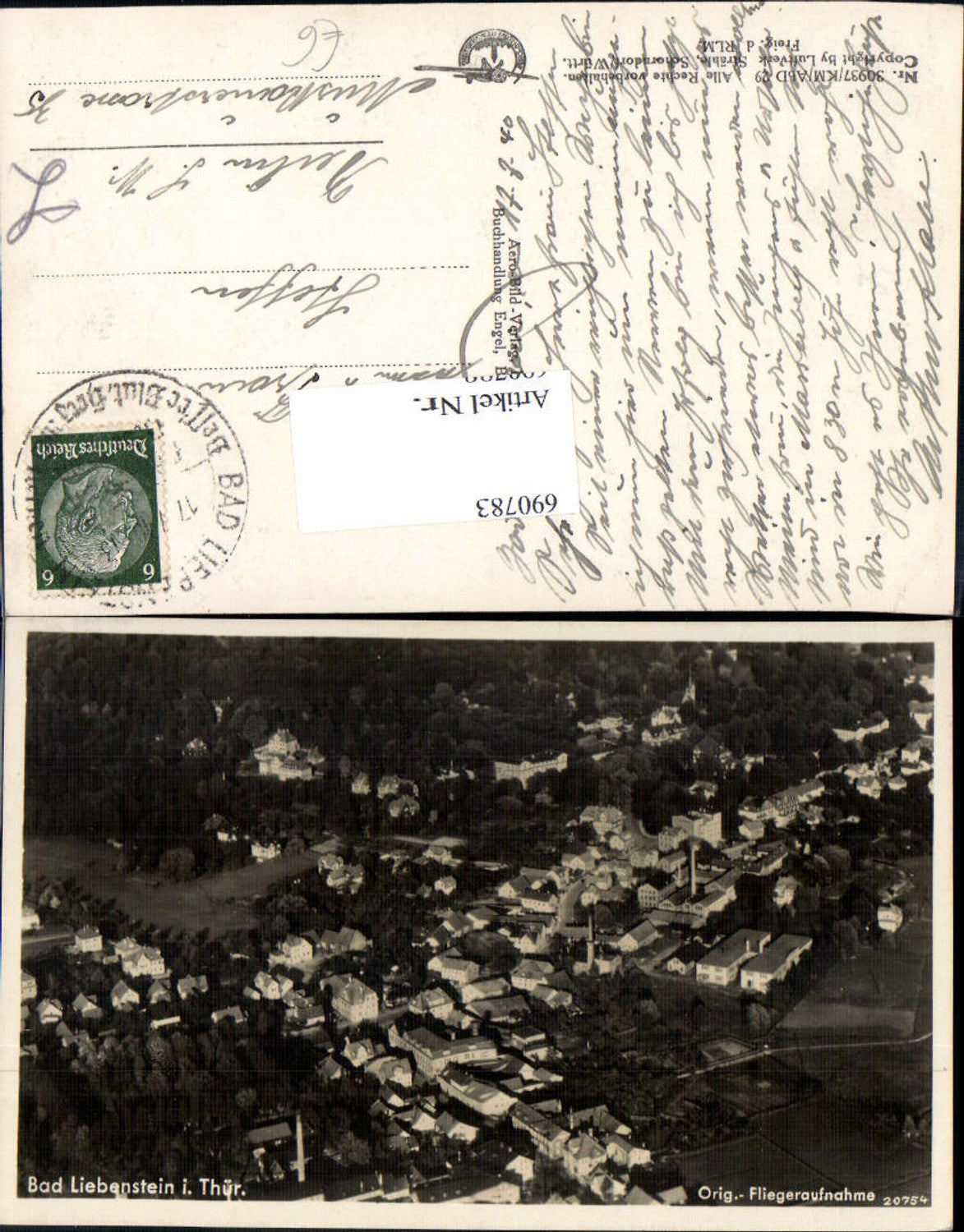 690783 Fliegeraufnahme Luftbild Bad Liebenstein in Thüringen