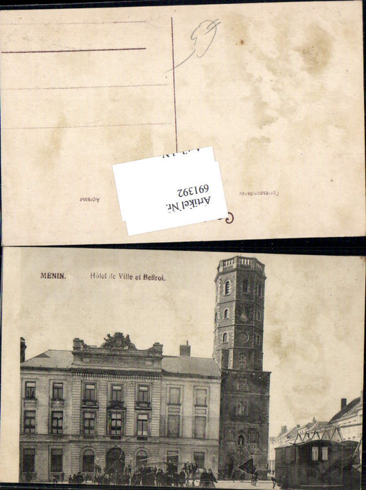 691392 Belgium Menin Hotel de Ville et Beffroi