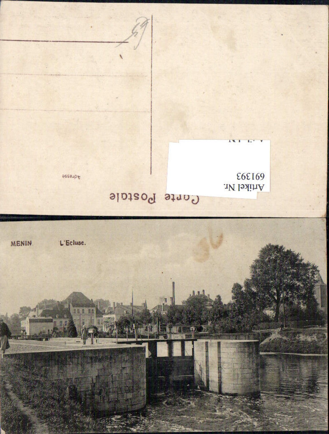 691393 Belgium Menin Ecluse Weir