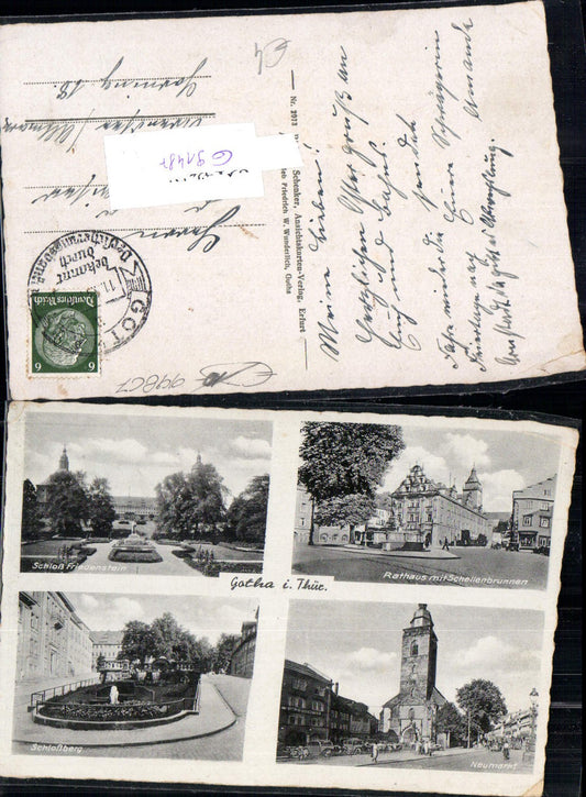 691487 Gotha in Thüringen Schloßberg Rathaus Neumarkt Friedenstein ge. Arendsee Altmark