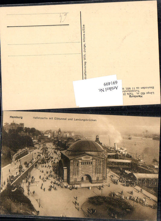 691499 Hamburg Hafenpartie Elbtunnel Landungsbrücken