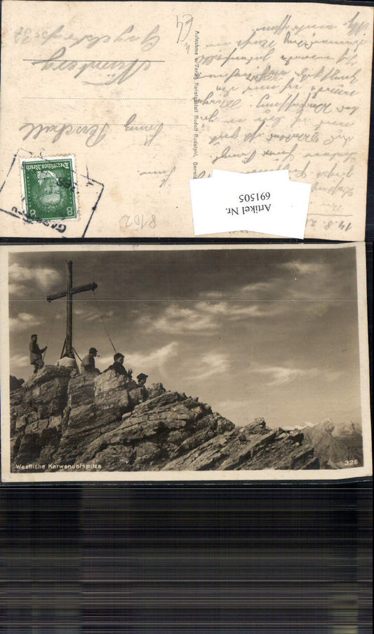 691505 Westliche Karwendelspitze Gipfelkreuz Kreuz Mittenwald Scharnitz