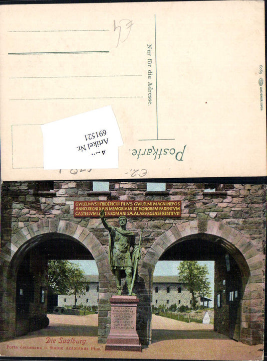 691521 Saalburg Statue Antonius Pius Bad Homburg vor der Höhe Taunus