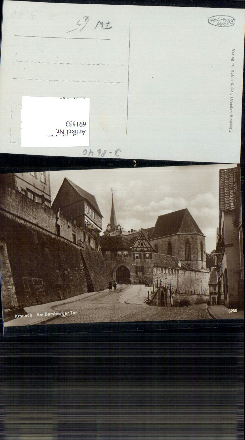 691533 Foto-AK Kronach Am Bamberger Tor