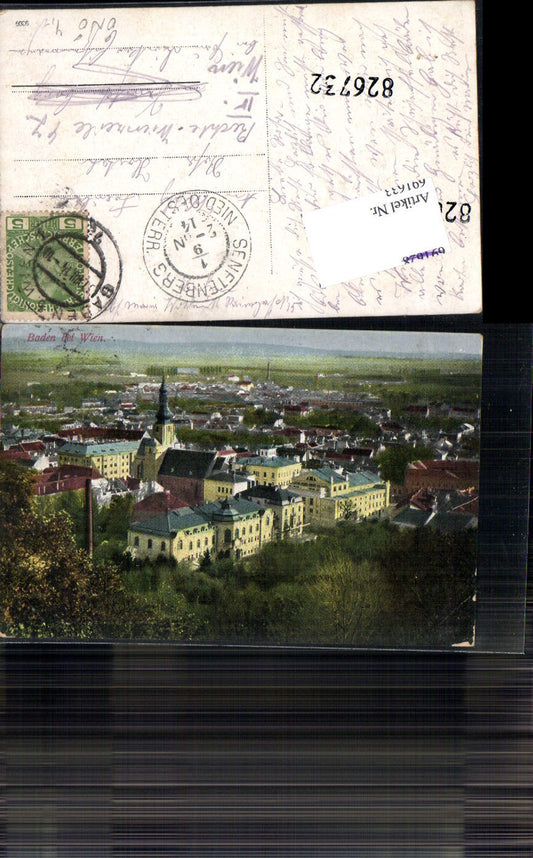 691633 Baden bei Wien gel. Senftenberg Krems Ankunftsstempel