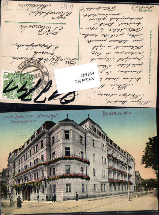 691647 Baden bei Wien Städt. Bade Hotel Herzoghof