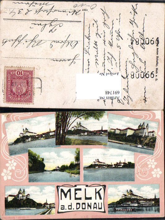 691748 tolle Jugendstil AK Melk an der Donau Art Niveau