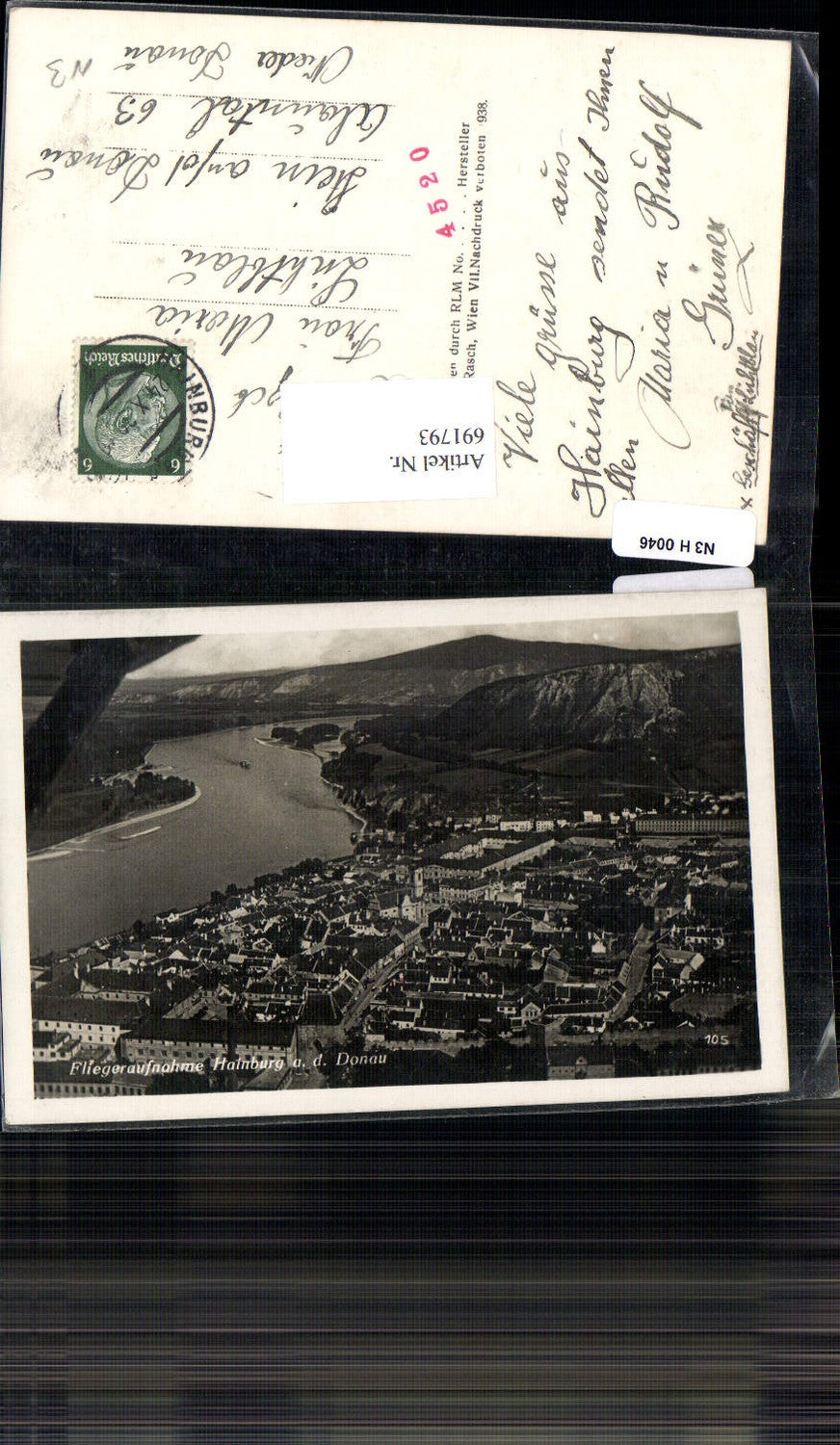 691793 Luftbild Fliegeraufnahme Hainburg an der Donau