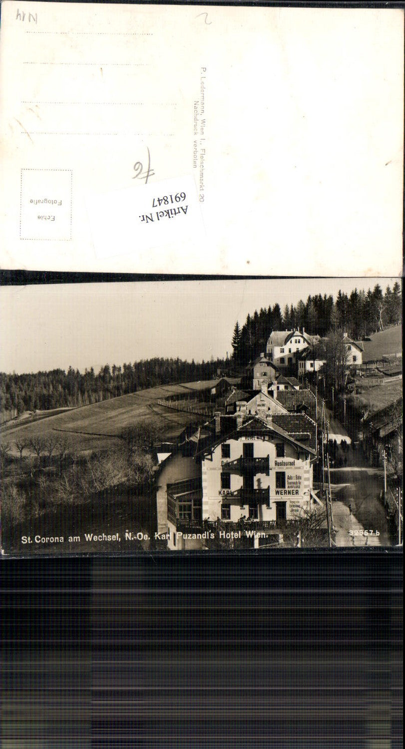 691847 St. Corona near Kirchberg am Wechsel Karl Puzandl's Hotel Vienna