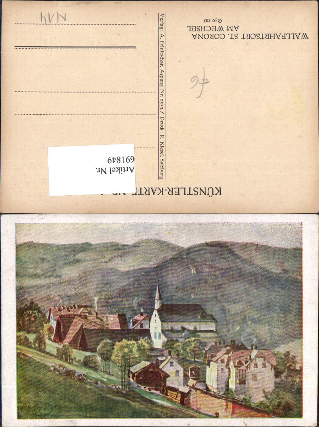 691849 Künstler AK Andreas Ruep St. Corona bei Kirchberg am Wechsel