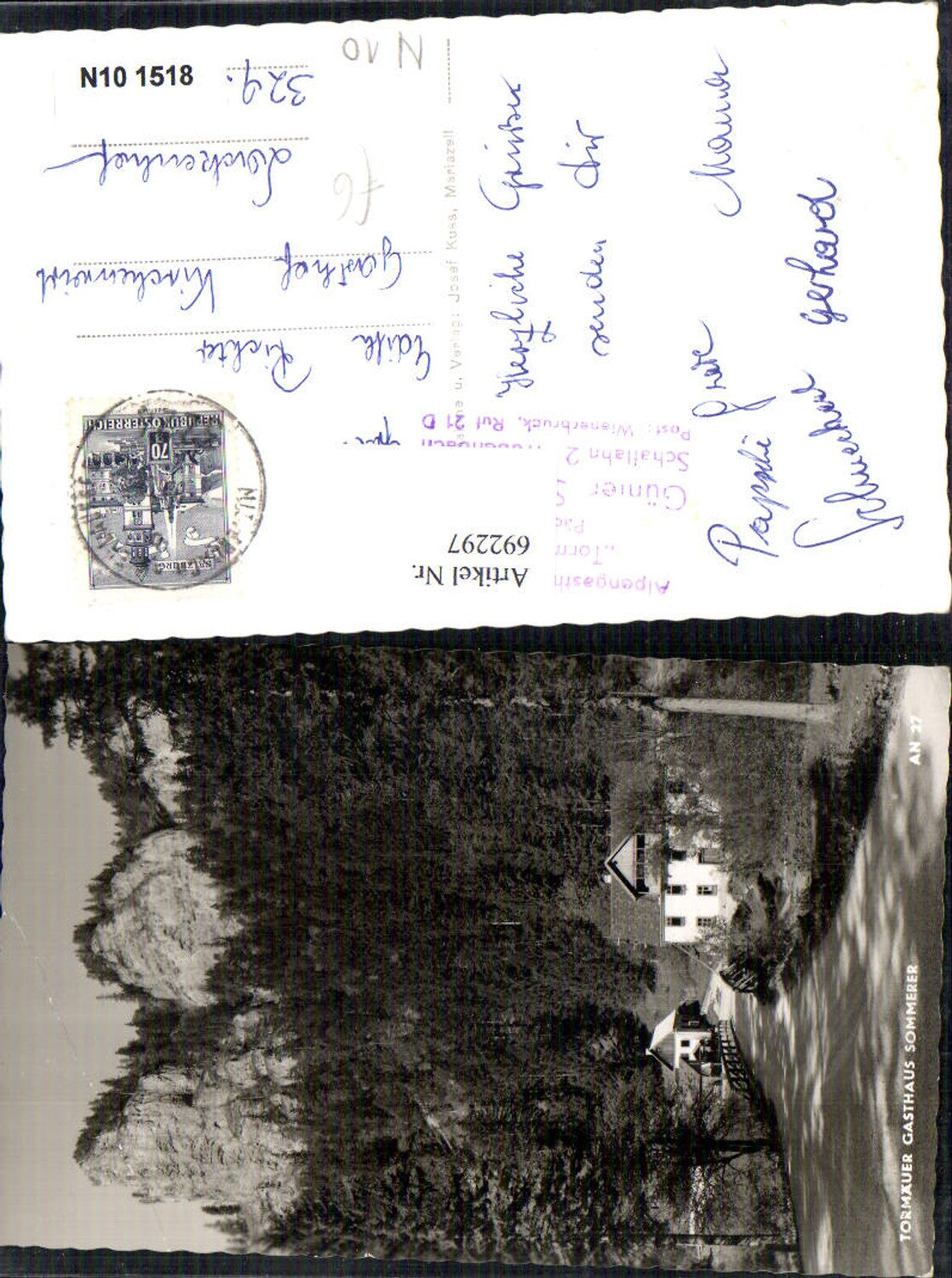 692297 Tormäuer Gasthaus Sommer Trübenbach Wienerbruck Puchenstuben