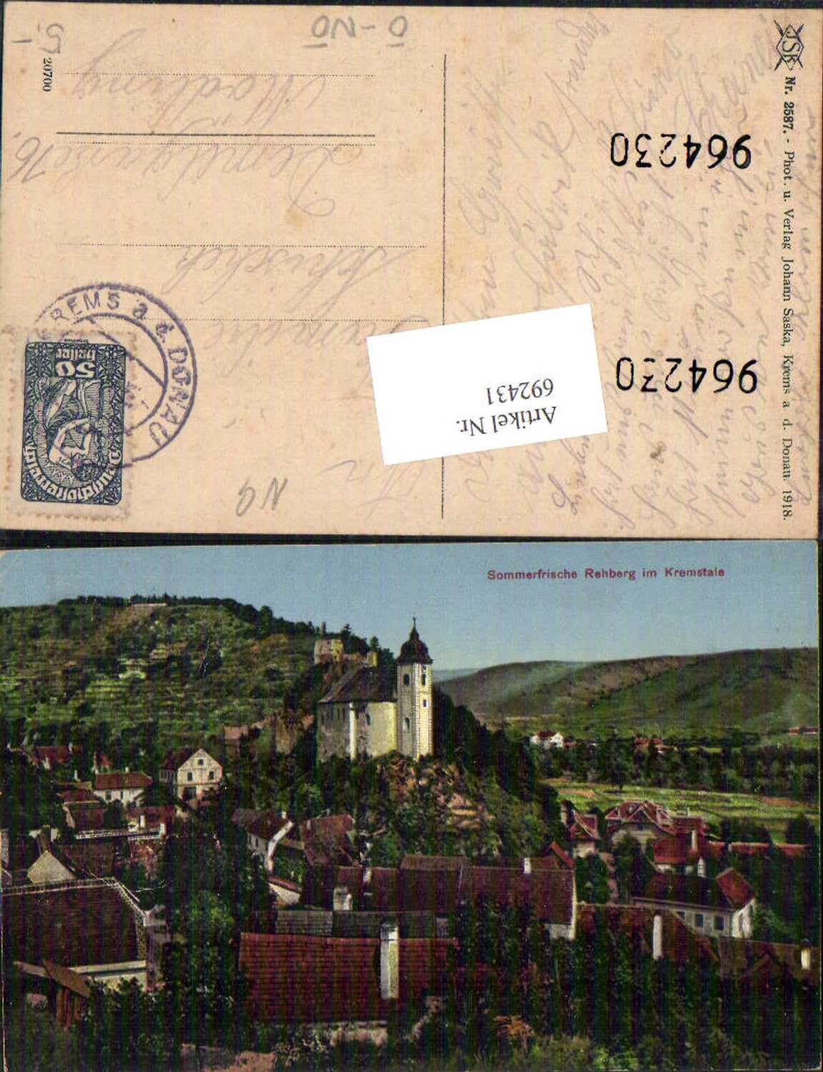 692431 Rehberg im Kremstale b. Krems