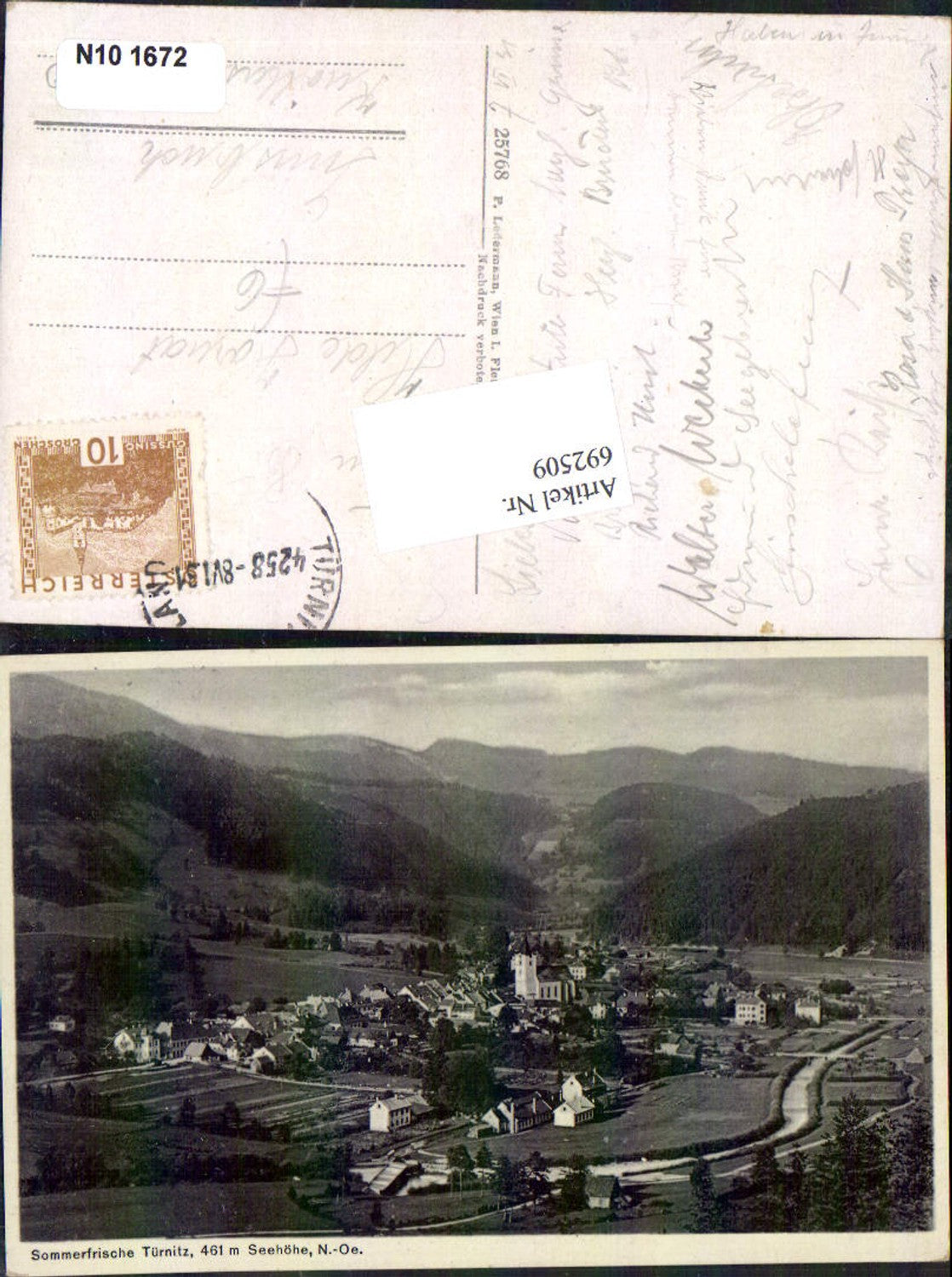 692509 Türnitz Bahnpost Zug 4258