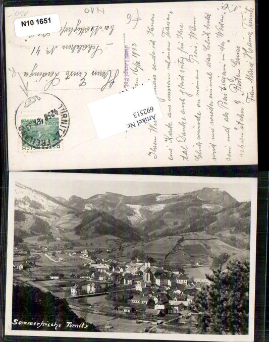 692513 Türnitz Bahnpost Zug 4258 Türnitz Freiland