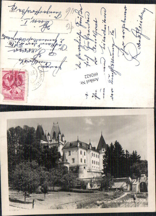 692622 Foto-AK Maissau Schloss 1950