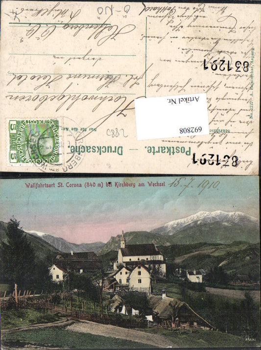 692808 St. Corona bei Kirchberg am Wechsel gel. Helfenberg